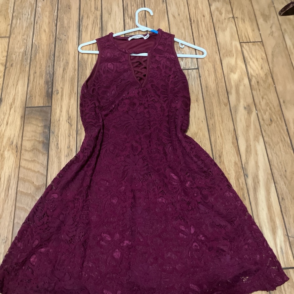 Liberty Love Red Halter A-Line Mini Dress